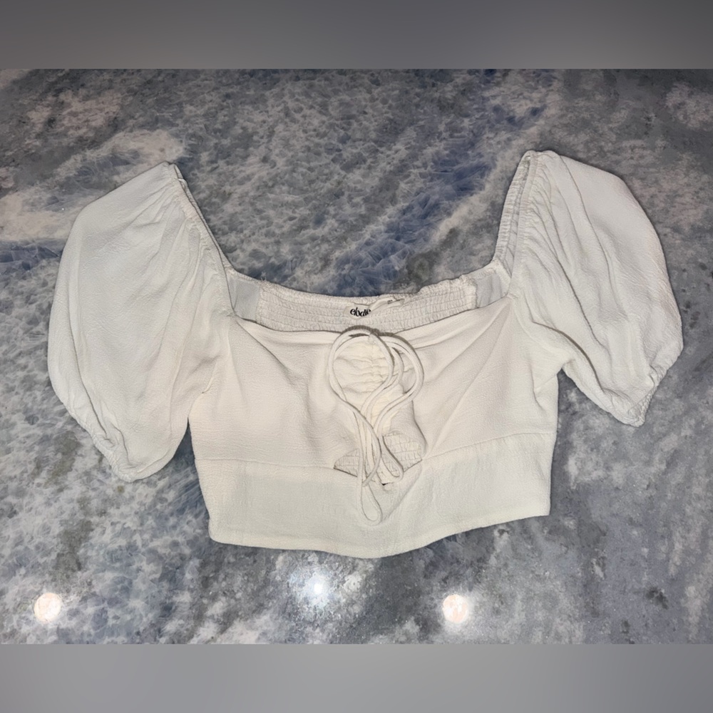 White crop top